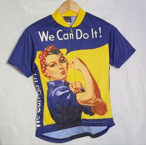 Retro Image Sz L 'We Can Do It!' Rosie The Riveter Cycling Jersey